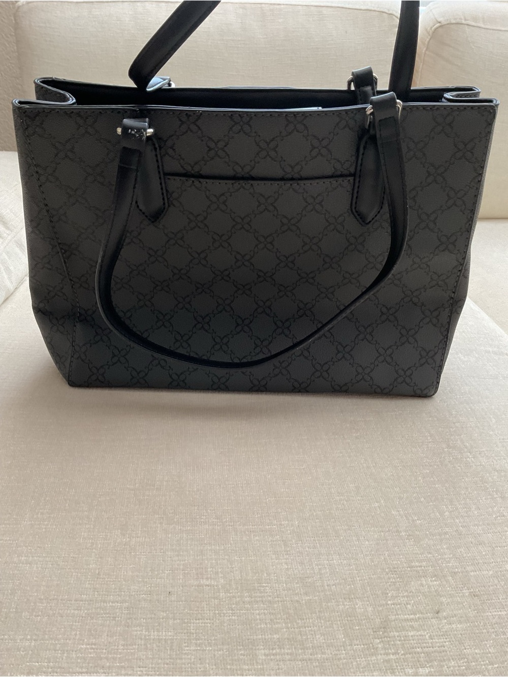 Nine West Black Tote Bag - Everyday Structured Handbag - Picture 2 of 8